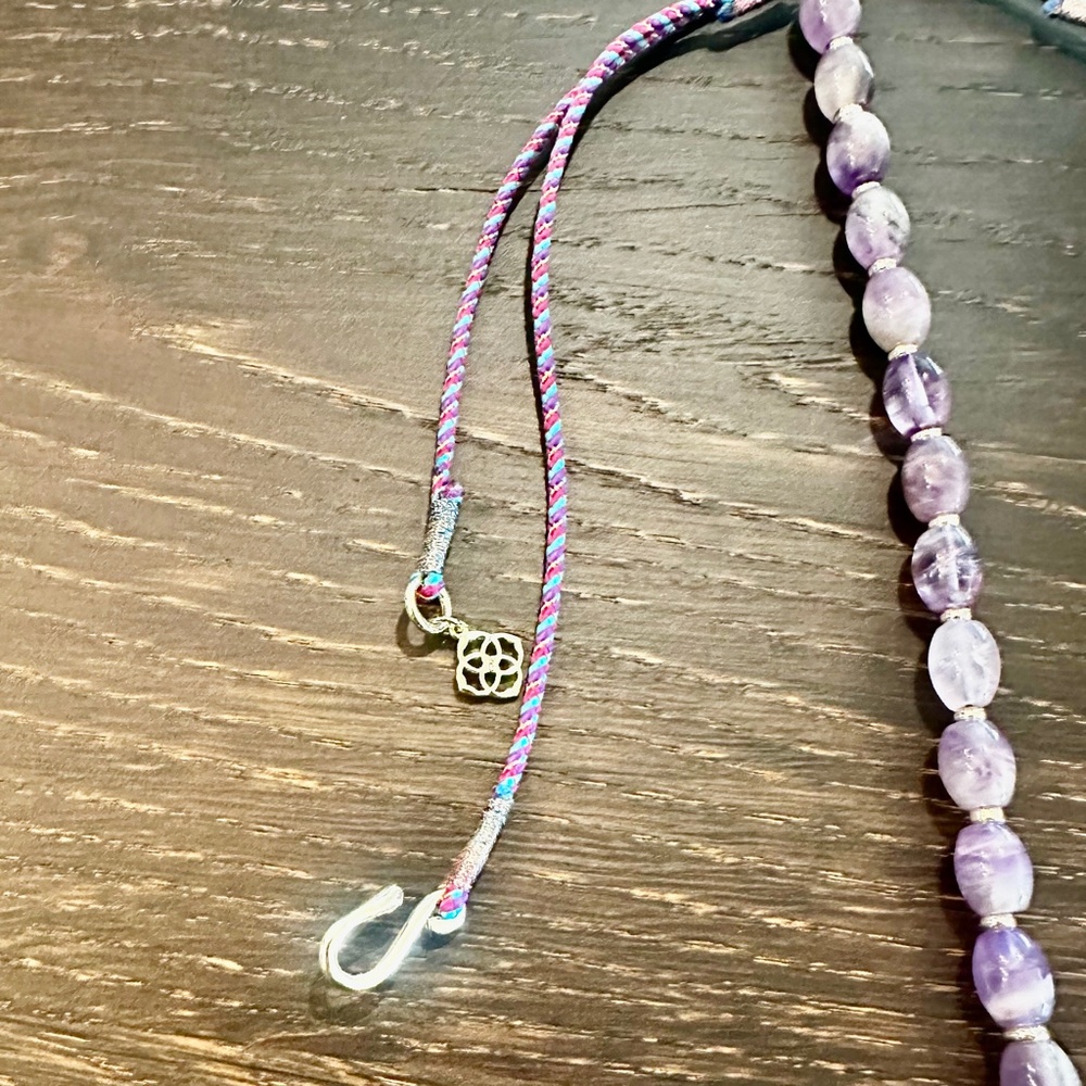 Kendra Scott Necklace and Earring Set - Amethyst/Textile/14k-gold Plated, New - Picture 6 of 8